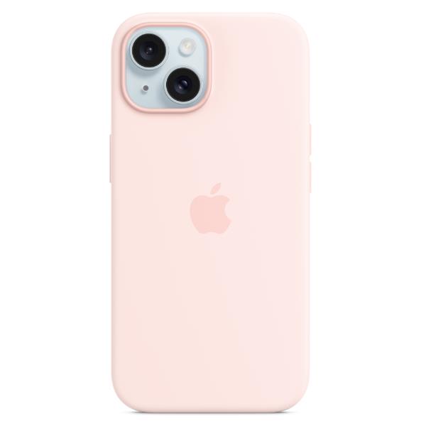 Apple - Cover per cellulare - compatibile MagSafe - silicone - rosa chiaro - per iPhone 15