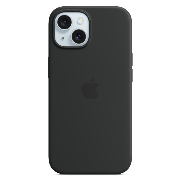 Apple - Cover per cellulare - compatibile MagSafe - silicone - nero - per iPhone 15 Plus