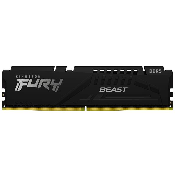 Kingston FURY Beast - DDR5 - modulo - 16 GB - DIMM 288-PIN - 6000 MHz / PC5-48000 - CL36 - 1.35 V - senza buffer - on-die ECC - nero