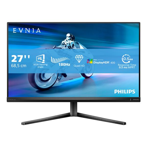 27 EVNIA Philips Gaming Monitor VA 2k 240 Hz 1ms 400 cd/m2 HDR 400 low input lag 2 Hdmi 2 Display Port Hub USB PIP e PBP