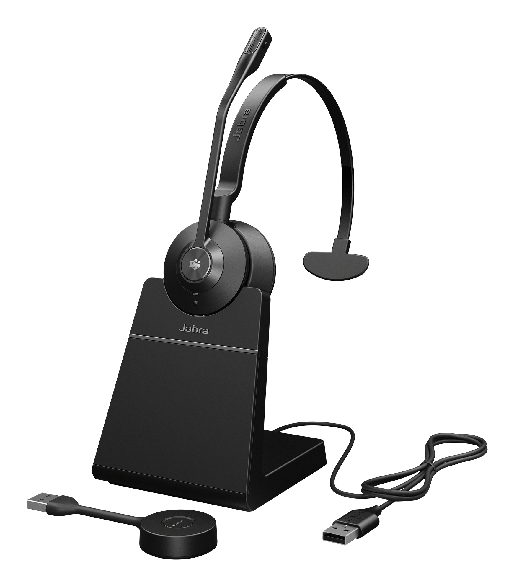 Jabra Engage 55 SE Mono - Cuffie con microfono - over ear - DECT - senza fili - USB-A via adattatore DECT - Certificato per i team Microsoft