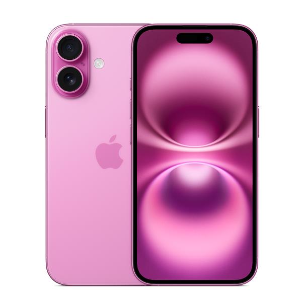 Apple iPhone 16 - 5G smartphone - dual SIM /Memoria Interna 128 GB - display OLED - 6.1" - 2556 x 1179 pixel - 2x fotocamere posteriori 48 MP, 12 MP - front camera 12 MP - rosa