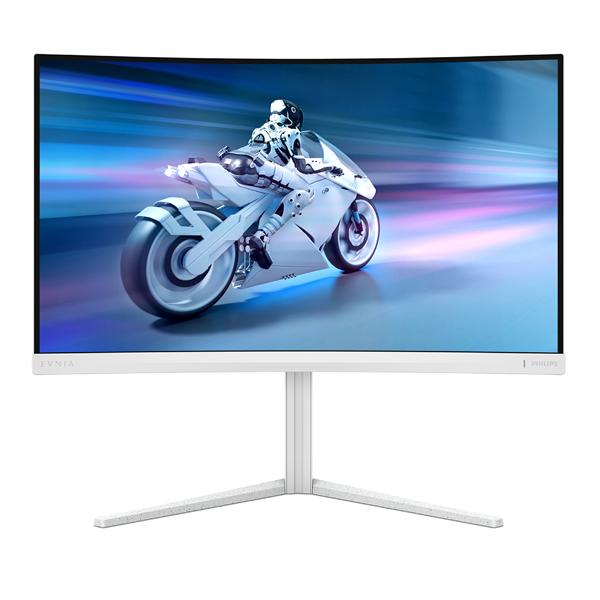 Philips Evnia 5000 27M2C5501 - Monitor a LED - gaming - curvato - 27" - 2560 x 1440 QHD @ 180 Hz - Fast VA - 5000:1 - HDR10 - 0.5 ms - 2xHDMI, DisplayPort - bianco