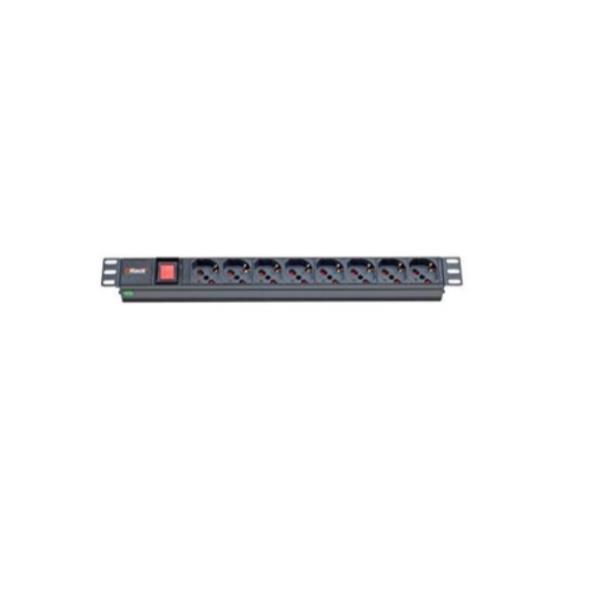 ITRack - Unità distribuzione alimentazione (montabile in rack) - 250 V c.a. V - 4000 Watt - ingresso: IEC 60320 C14 - connettori di uscita 8 - 1U - 19" - nero