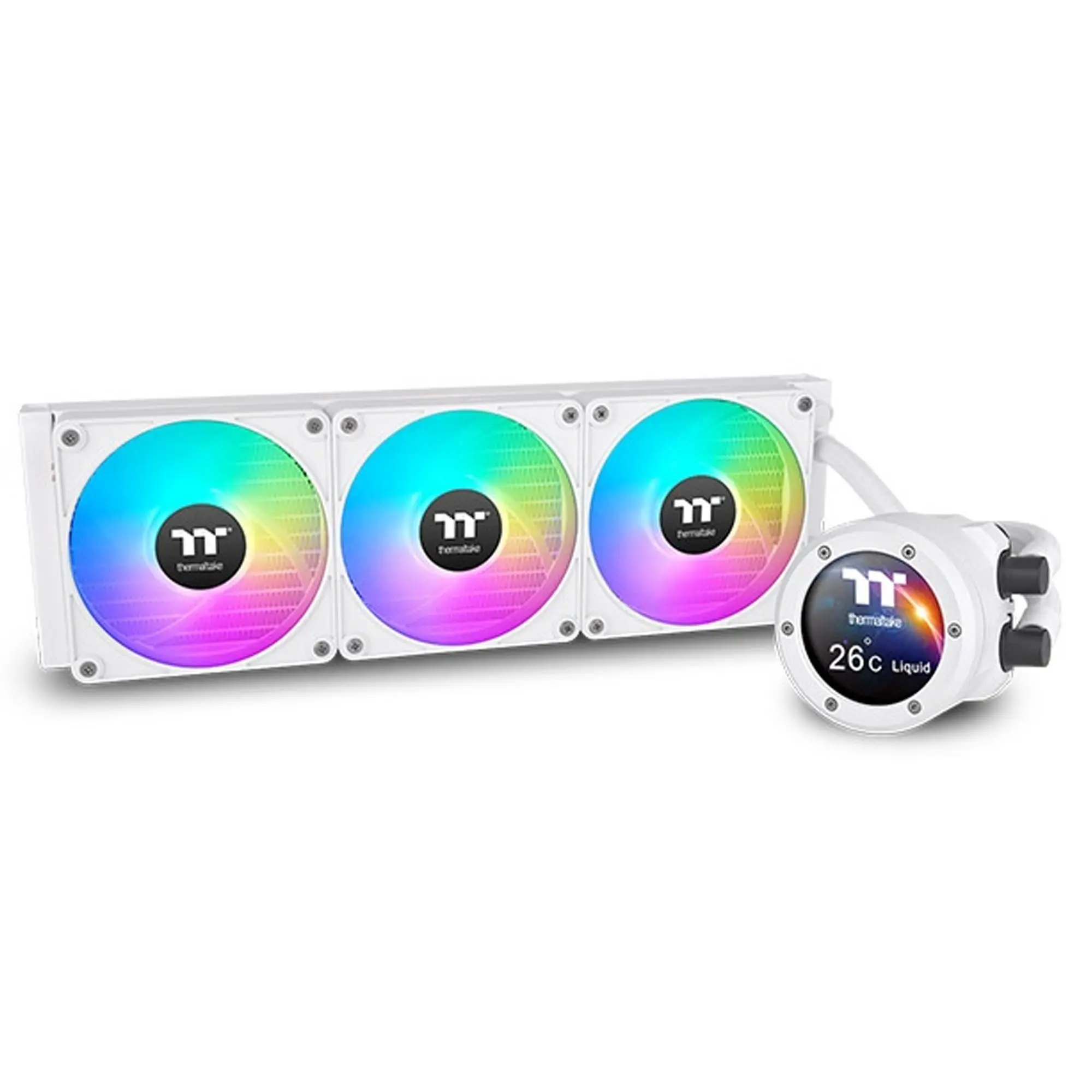 Thermaltake - TH420 V2 Ultra EX ARGB Sync All-In-One Liquid Cooler - Snow Edition