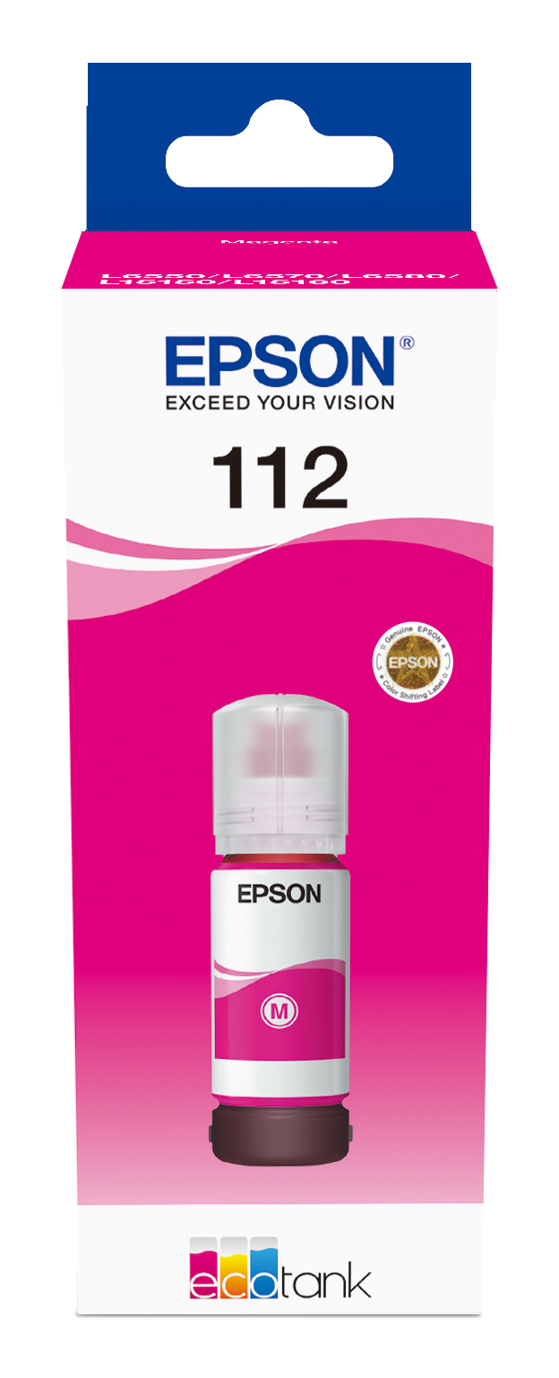 Epson EcoTank 112 - 70 ml - magenta - originale - ricarica inchiostro - per EcoTank L11160, L15150, L15160, L6460, L6490, L6550, L6570, L6580; EcoTank Pro L15180