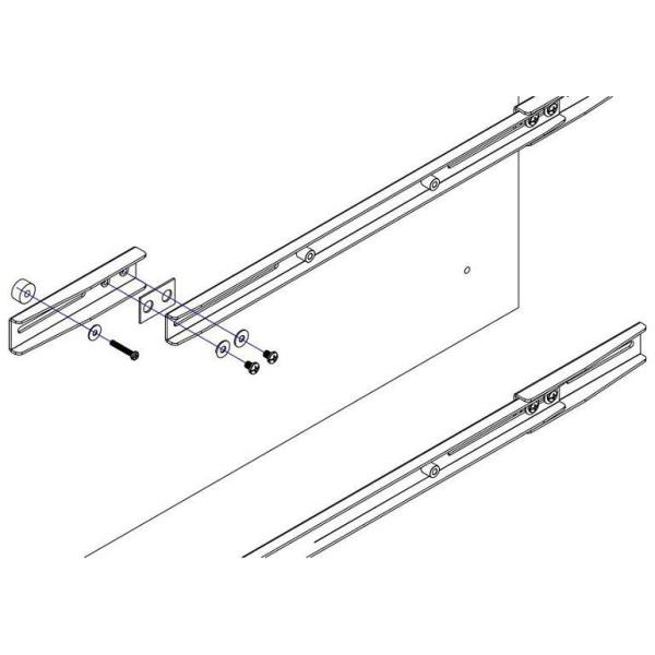 Neomounts FPMA-VESA800 - Componente di montaggio (piastra adattatore VESA) - per display LCD - argento - dimensione schermo: 27"-60"