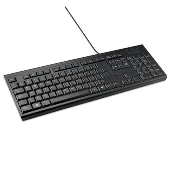 Kensington KB100 EQ - Tastiera - full size - USB - QWERTY - italiana - nero - confezione brown box