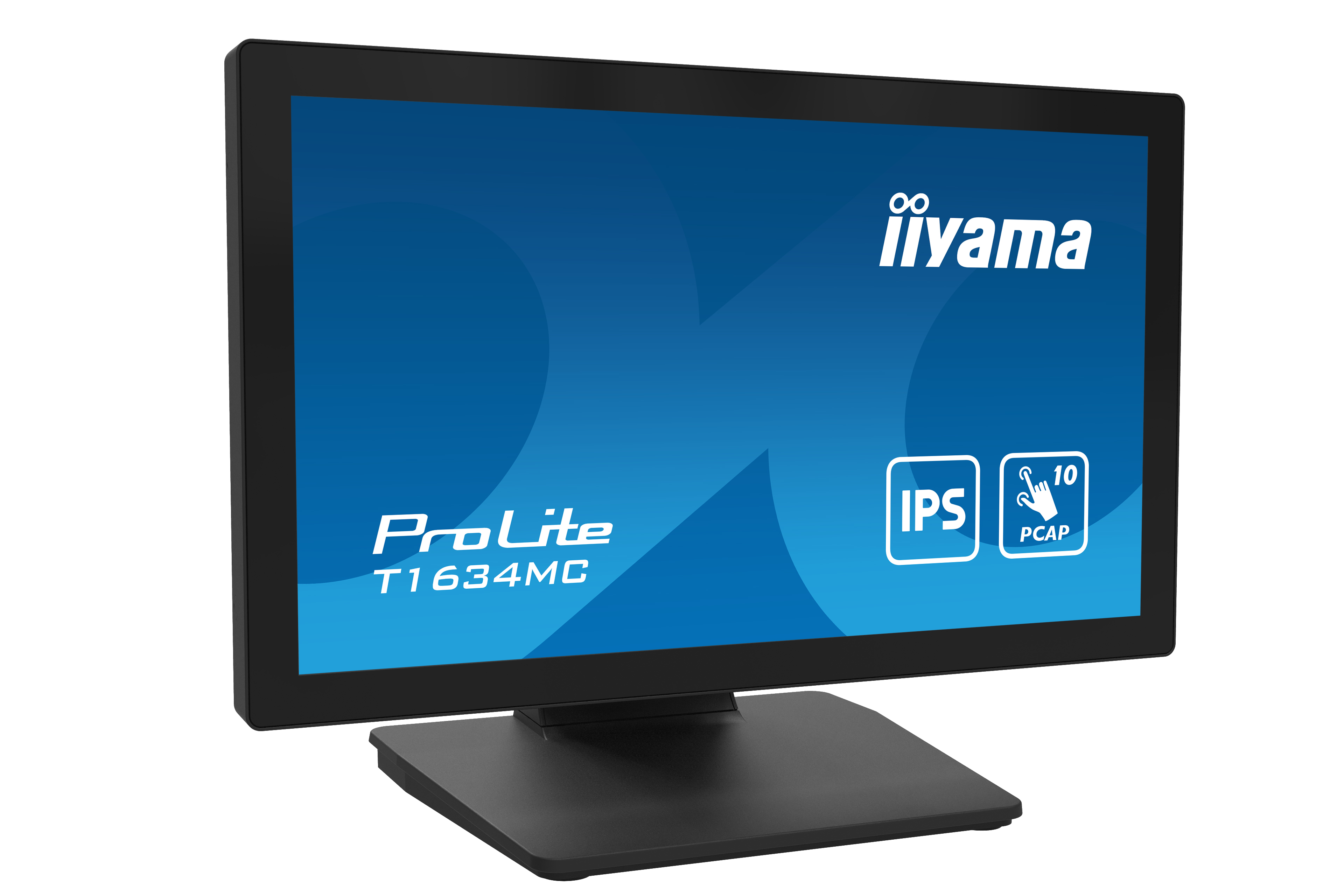 iiyama ProLite T1634MC-B1S - Monitor a LED - 15.6" - touchscreen - 1920 x 1080 Full HD (1080p) @ 60 Hz - IPS - 450 cd/m² - 700:1 - 25 ms - HDMI, VGA, DisplayPort - nero, opaco
