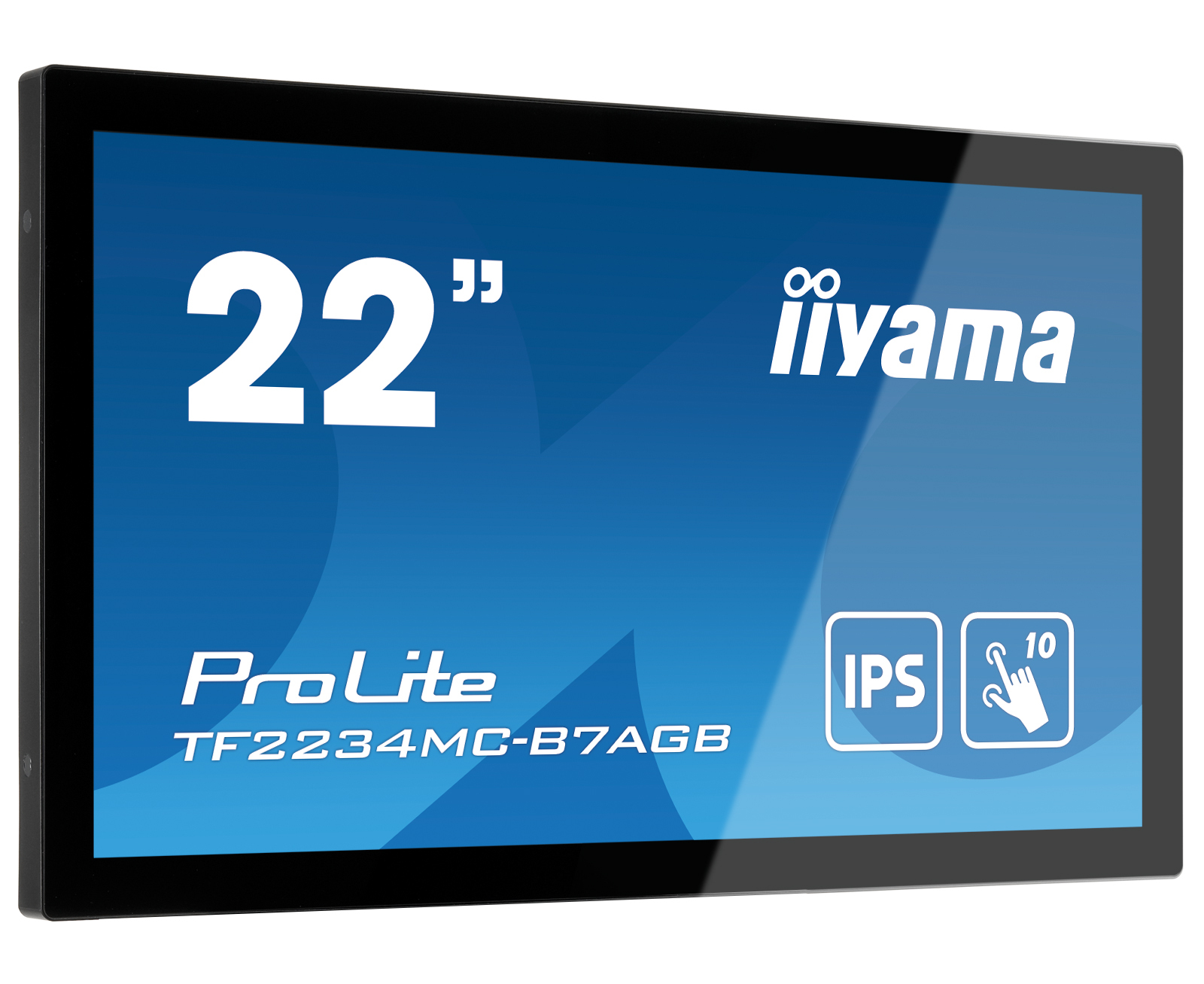 iiyama ProLite TF2234MC-B7AGB - Monitor a LED - 22" (21.5" visualizzabile) - telaio aperto - touchscreen - 1920 x 1080 Full HD (1080p) @ 60 Hz - IPS - 350 cd/m² - 1000:1 - 8 ms - HDMI, VGA, DisplayPort - nero