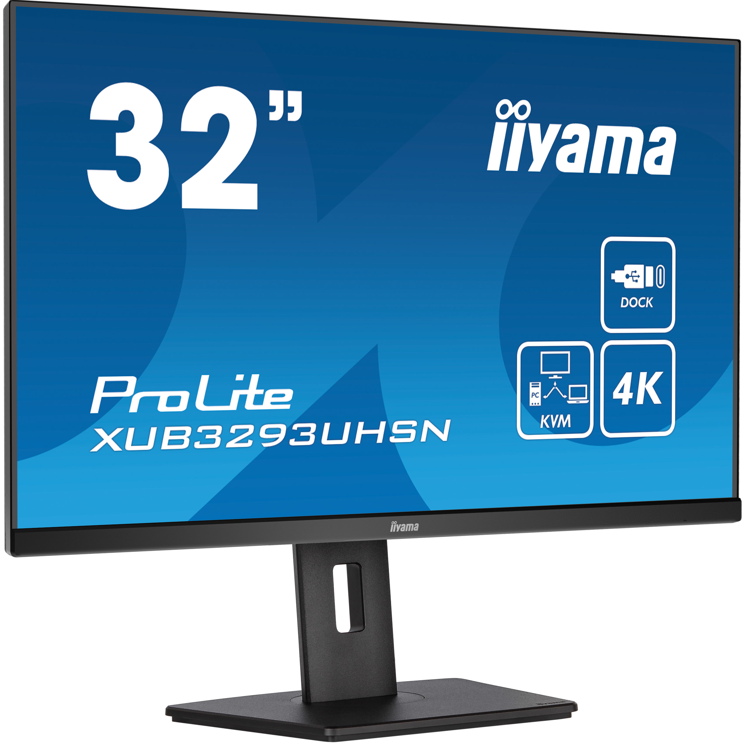 iiyama ProLite XUB3293UHSN-B5 - Monitor a LED - 32" (31.5" visualizzabile) - 3840 x 2160 4K @ 60 Hz - IPS - 350 cd/m² - 1000:1 - 4 ms - HDMI, DisplayPort, USB-C - altoparlanti - nero opaco
