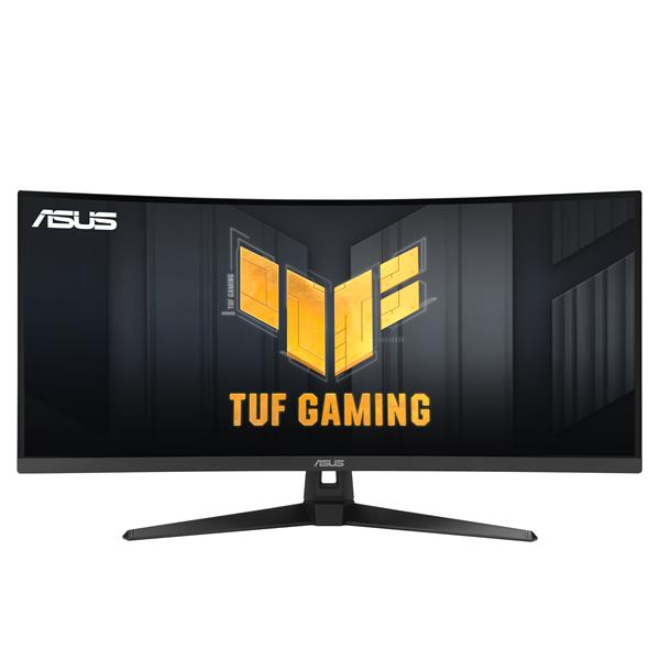ASUS TUF Gaming VG34VQ3B - Monitor a LED - gaming - curvato - 34" - 3440 x 1440 WQHD @ 180 Hz - VA - 400 cd/m² - 4000:1 - DisplayHDR 400 - 1 ms - 2xHDMI, 2xDisplayPort - altoparlanti - nero