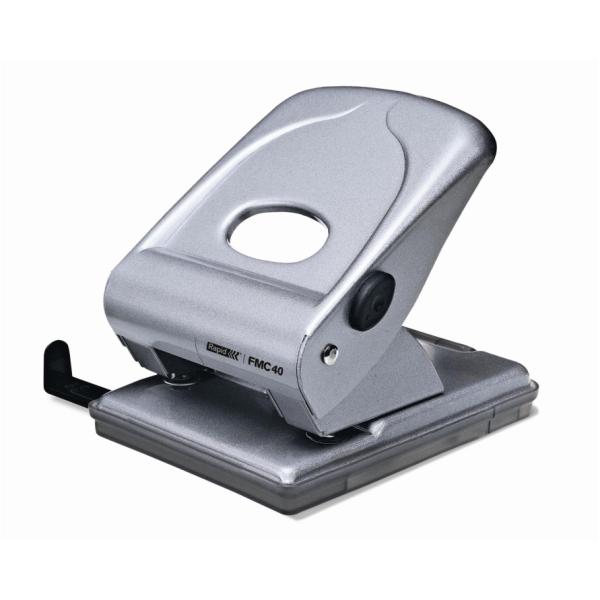 Perforatore FMC40 - max 40 fogli - 2 fori - passo 8 cm - argento - Rapid