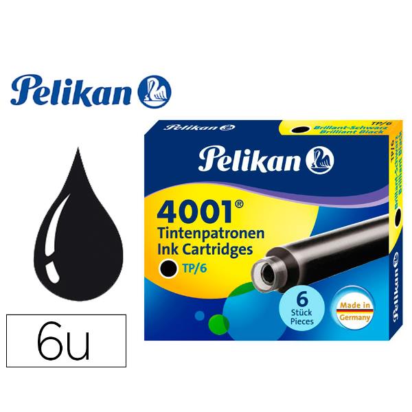 CARTUCCE D'INCHIOSTRO PELIKAN 4001  TP6  NERO