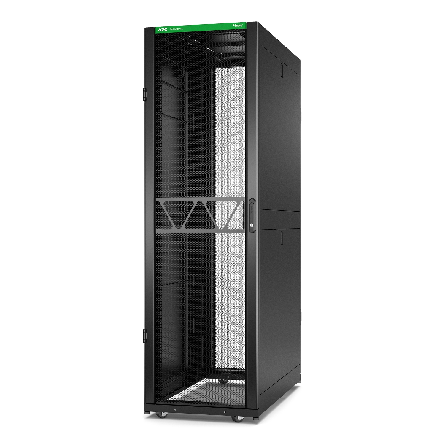 APC NetShelter SX Gen 2 - Rack cabinet - 1991H x 600W x 1200D mm, with sides - A pavimento - nero - 42U - 19"