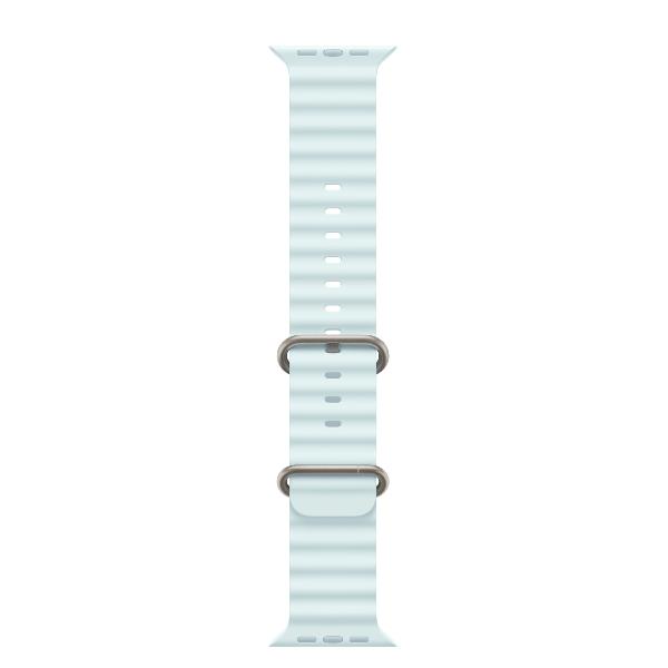 Apple Cinturino Ocean blu ghiaccio (49 mm) - Titanio naturale