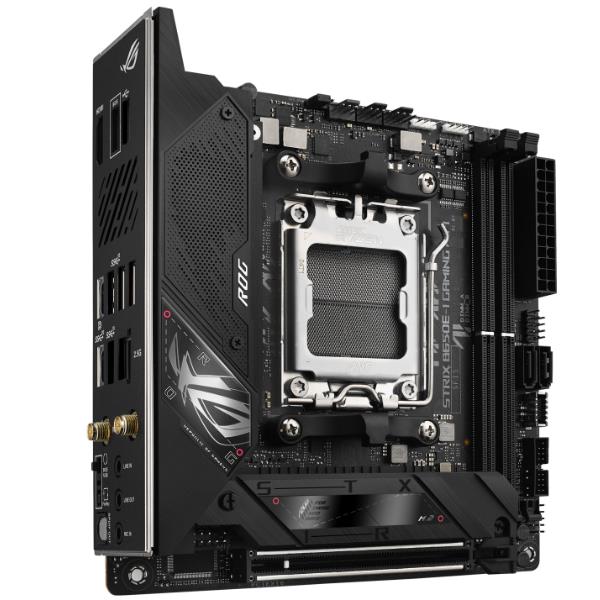 ASUS ROG Strix B650E-I Gaming WiFi - Scheda madre - mini ITX - Socket AM5 - AMD B650 Chipset - USB-C 3.2 Gen 2x2, USB-C 3.2 Gen2, USB 3.2 Gen 2, USB 3.2 Gen 1 - 2.5 Gigabit LAN, Wi-Fi 6E - scheda grafica (richiesta CPU) - HD Audio (8 canali)