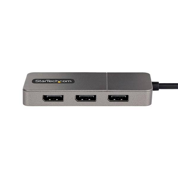 StarTech.com USB-C to Triple DisplayPort 1.4 MST Hub, 4K 60Hz, 1ft (30cm) Cable, USB Type-C Multi Monitor Adapter for Laptop, DP 1.4 Multi-Stream Transport Hub, DisplayPort Splitter - MST Triple Monitor Adapter (MST14CD123DP) - Docking station - USB-C / Displayport - 3 x DP