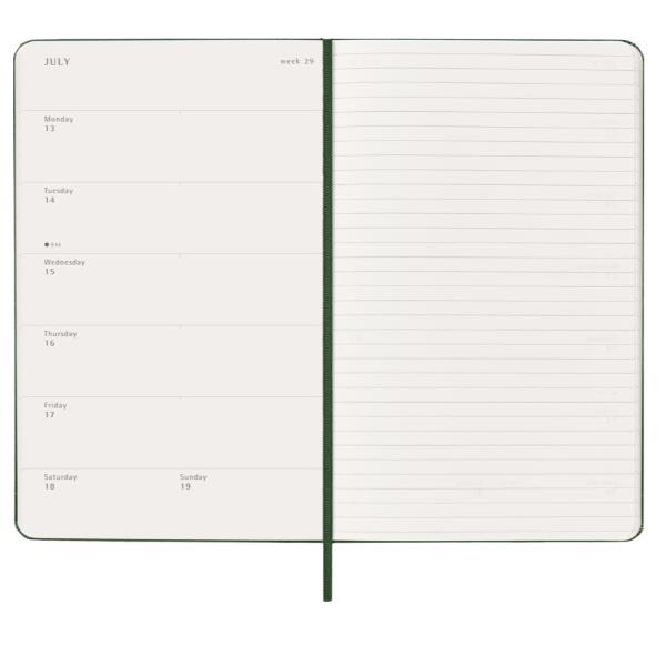 Moleskine AGENDA GIORNALIERA 2026 VERDE COPERTINA RIGIDA LARGE