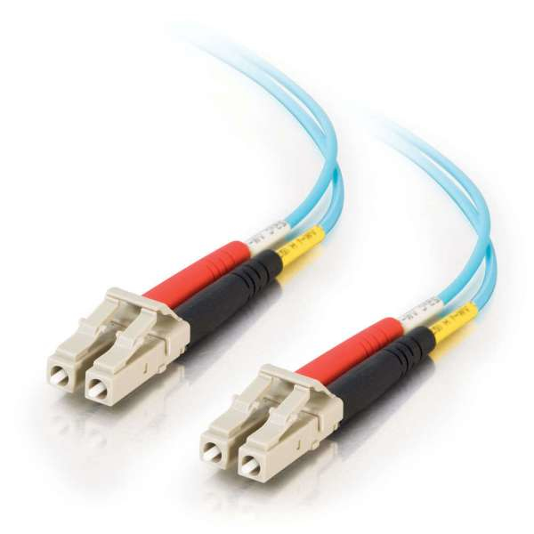 C2G LC-LC 10Gb 50/125 OM3 Duplex Multimode PVC Fiber Optic Cable (LSZH) - Cavo di rete - LC multi-mode (M) a LC multi-mode (M) - 2 m - fibra ottica - duplex - 50 / 125 micron - OM3 - senza alogeni - aqua