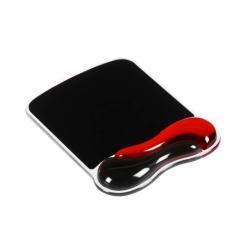 Kensington Duo Gel Mouse Pad Wrist Rest - Tappetino per mouse con poggiapolso - nero, rosso - Compatibile TAA