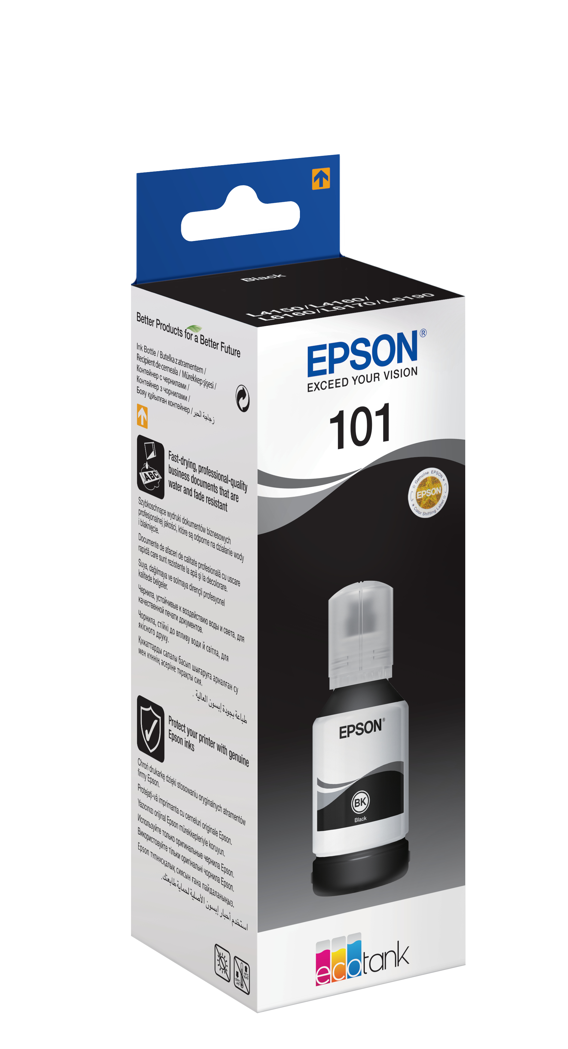 Epson EcoTank 101 - 127 ml - Ultra High Capacity - nero - originale - serbatoio inchiostro - per Epson L4260, L4266, L6190, L6260, L6270, L6276, L6290; EcoTank L14150; EcoTank ITS L4150
