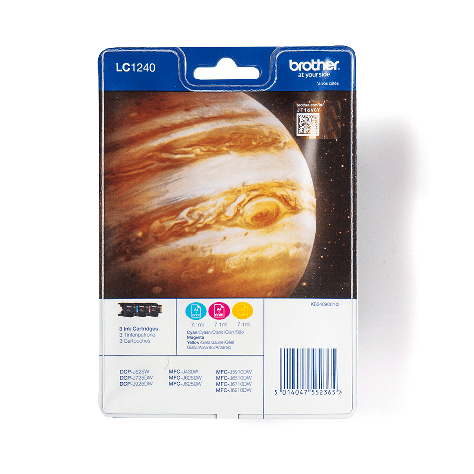 Brother LC1240 - Confezione da 3 - giallo, ciano, magenta - originale - blister - cartuccia d'inchiostro - per Brother DCP-J525, J725, J925, MFC-J430, J5910, J625, J6510, J6710, J6910, J825