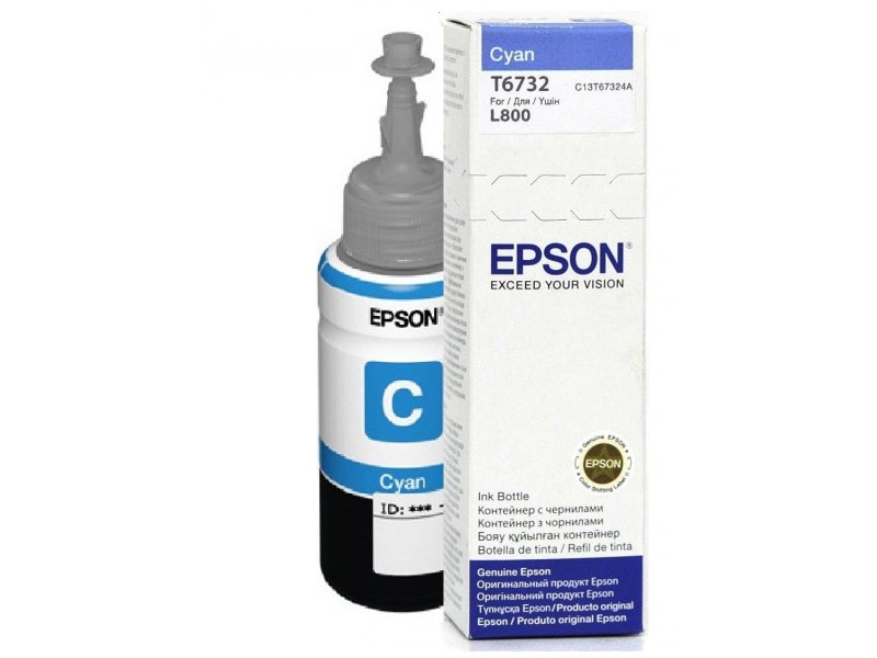 Epson T6732 - 70 ml - ciano - originale - ricarica inchiostro - per Epson L1800, L800, L805, L810, L850