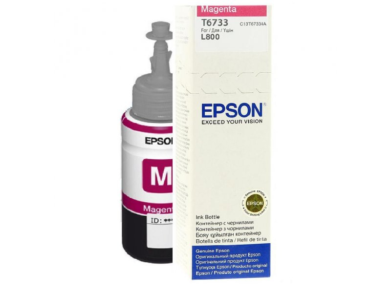 Epson T6733 - 70 ml - magenta - originale - ricarica inchiostro - per Epson L1800, L800, L805, L810, L850