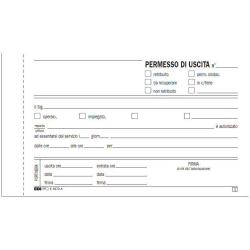 Blocco permesso uscita - 9,9 x 17cm - 50/50 fogli autoricalcanti - Edipro