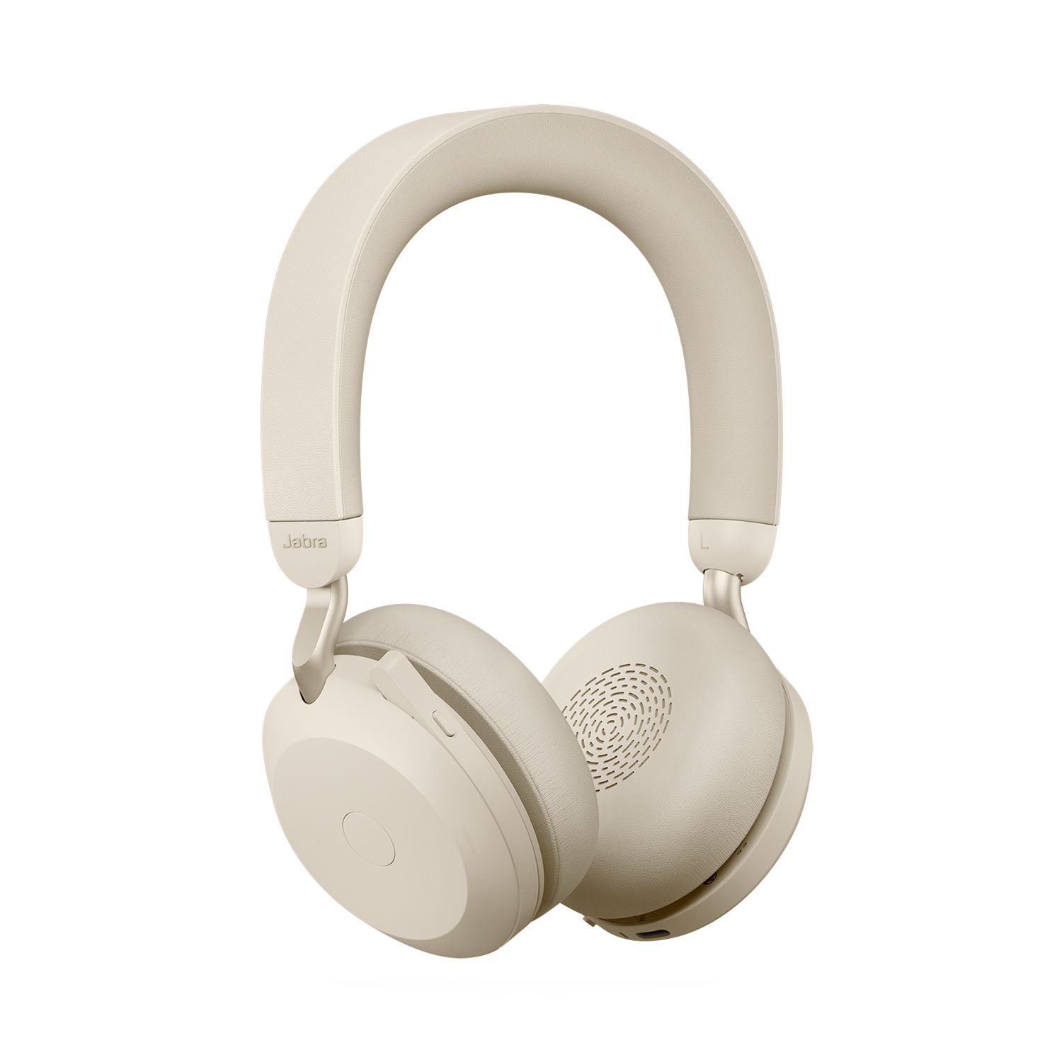 Jabra Evolve2 75 - Cuffie con microfono - on-ear - Bluetooth - senza fili - eliminazione rumore attivata - USB-C - isolamento dal rumore - beige - Ottimizzato per UC