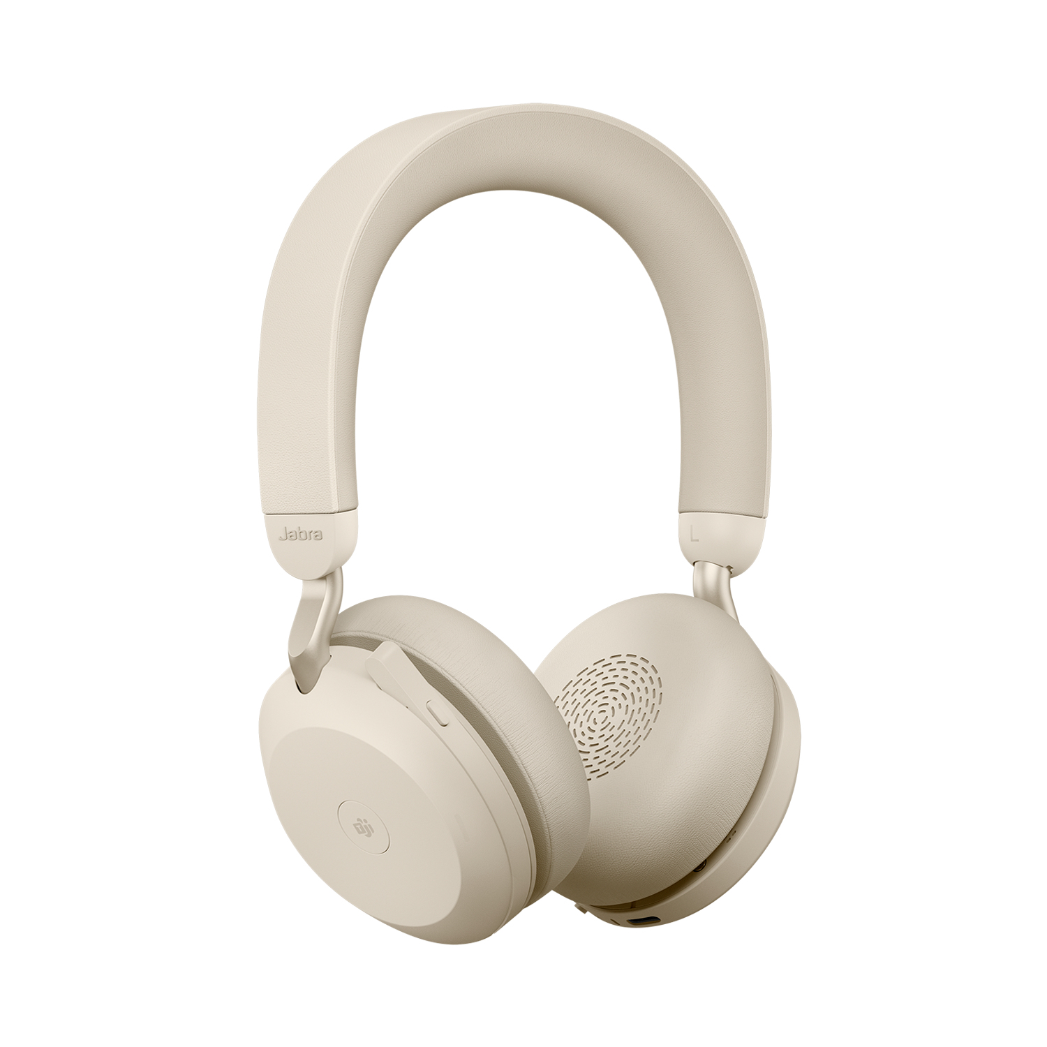 Jabra Evolve2 75 - Cuffie con microfono - on-ear - Bluetooth - senza fili - eliminazione rumore attivata - USB-A - isolamento dal rumore - beige - Certificato per i team Microsoft