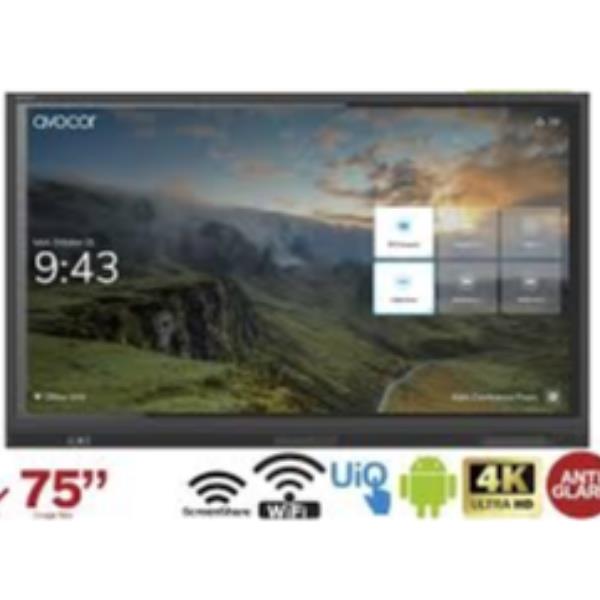 Avocor - 75" Categoria diagonale E Series Display LCD retroilluminato a LED - interattiva - con touch screen (multi touch) - 4K UHD (2160p) 3840 x 2160 - LED a illuminazione diretta