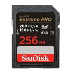 SanDisk Extreme Pro - Scheda di memoria flash - 256 GB - Video Class V60 / UHS-II U3 / Class10 - UHS-II microSDXC