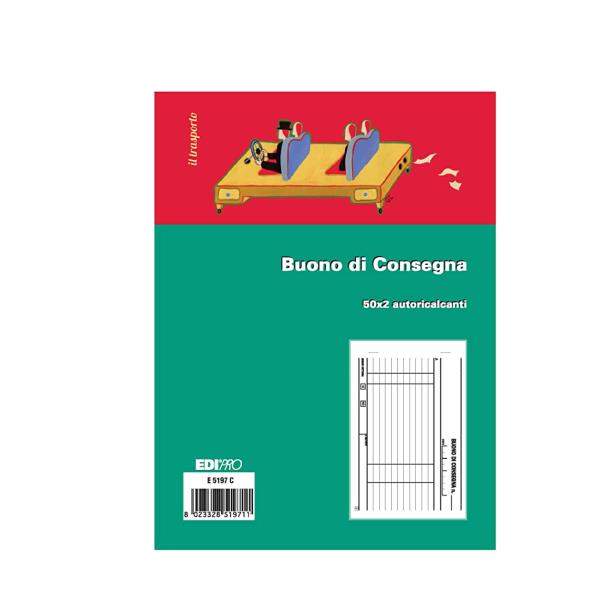 Blocco buoni di consegna - 50/50 fogli ricalcanti - 12 x 17,5cm - Edipro