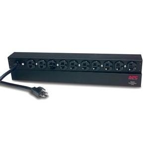 APC Basic Rack-Mount PDU - Unità distribuzione alimentazione (montabile in rack) - 120 V c.a. V - 2.4 kW - ingresso: NEMA 5-20 - connettori di uscita 10 (NEMA 5-20) - 1U - 19" - 3.7 m cavo - nero - per P/N: SMTL1000RMI2UC, SMX1000C, SMX1500RM2UC, SMX1500RM2UCNC, SMX750C, SMX750CNC