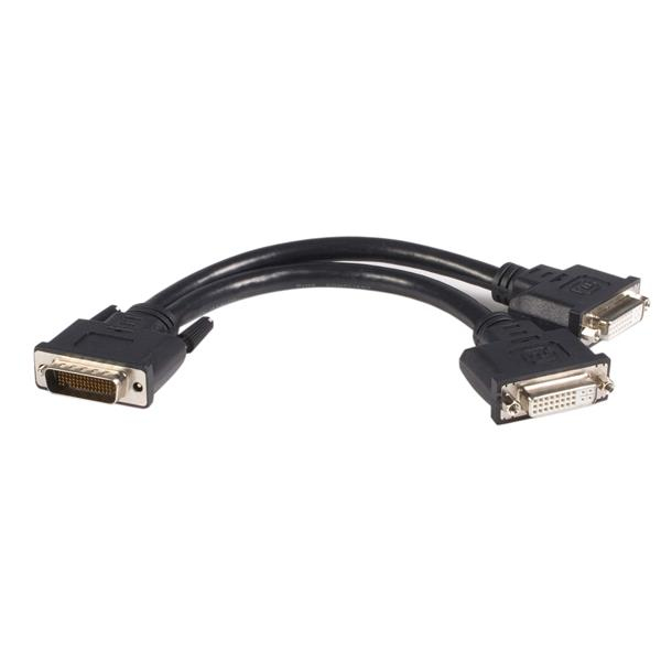 StarTech.com Cavo LFH 59 maschio a doppio femmina DMS 59 DVI-I 20 cm - Cavo DVI - legame doppio - DVI-I (F) a DMS-59 (M) - 20 cm - nero