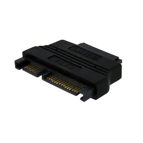 StarTech.com Adattatore slimline SATA a SATA con alimentazione - F/M - Adattatore SATA - Serial ATA 150/300/600 - Slimline SATA (F) a combo SATA (M) - nero