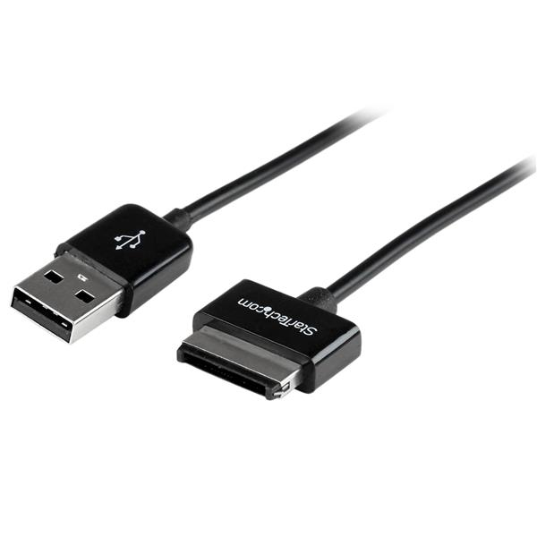 StarTech.com Connettore dock a cavo USB da 3 m per ASUS Transformer Pad e Eee Pad Transformer / Slider - Cavo per ricarica / dati - Connettore a base di aggancio ASUS a 40 pin maschio a USB maschio - 3 m - a doppia schermatura - nero - per ASUS Transformer Pad TF300T, TF300TG, TF300TL