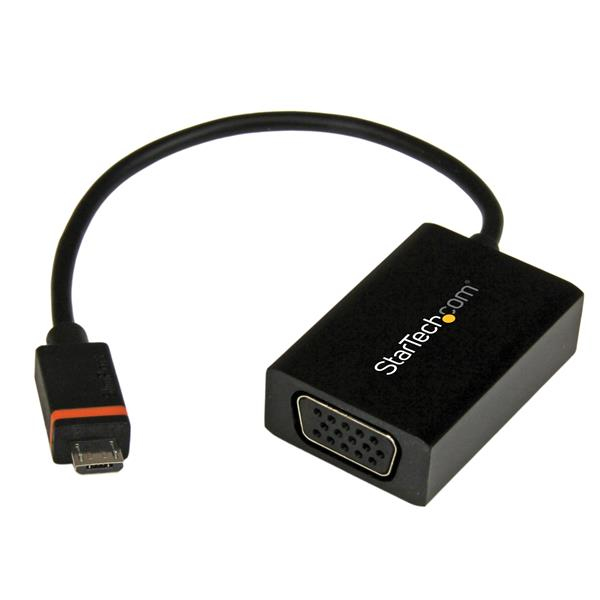 StarTech.com SlimPort Adattatore Micro USB a VGA - Convertitore video SlimPort/MyDP a VGA per HP ChromeBook 11 / LG optimus G Pro / G2 – 1080p - Adattatore video esterno - SlimPort - D-Sub - nero