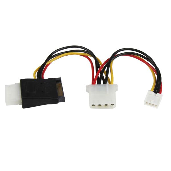 StarTech.com Cavo di alimentazione LP4 a SATA con alimentazione floppy - Adattatore di alimentazione - alimentazione SATA (M) a Alimentazione interna 4 pin, MPC 4 pin (F) - nero - per P/N: DRW110SATBK, PEX2M2, PEXM2SAT3422, S251BU31REM, S25SLOTR, SATSASBP425