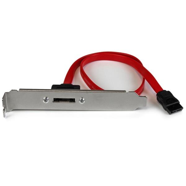 StarTech.com Adattatore su Staffa Da SATA a eSATA - Scheda interna Serial ATA ad eSATA ad 1 porta da 6 Gbps con cavo da 45 cm - Pannello SATA da interno ad esterno - Serial ATA 150/300/600 - SATA (F) a eSATA (M) - 45.72 cm - per P/N: S251SMU33EP, SDOCKU313E, SDOCKU33EF