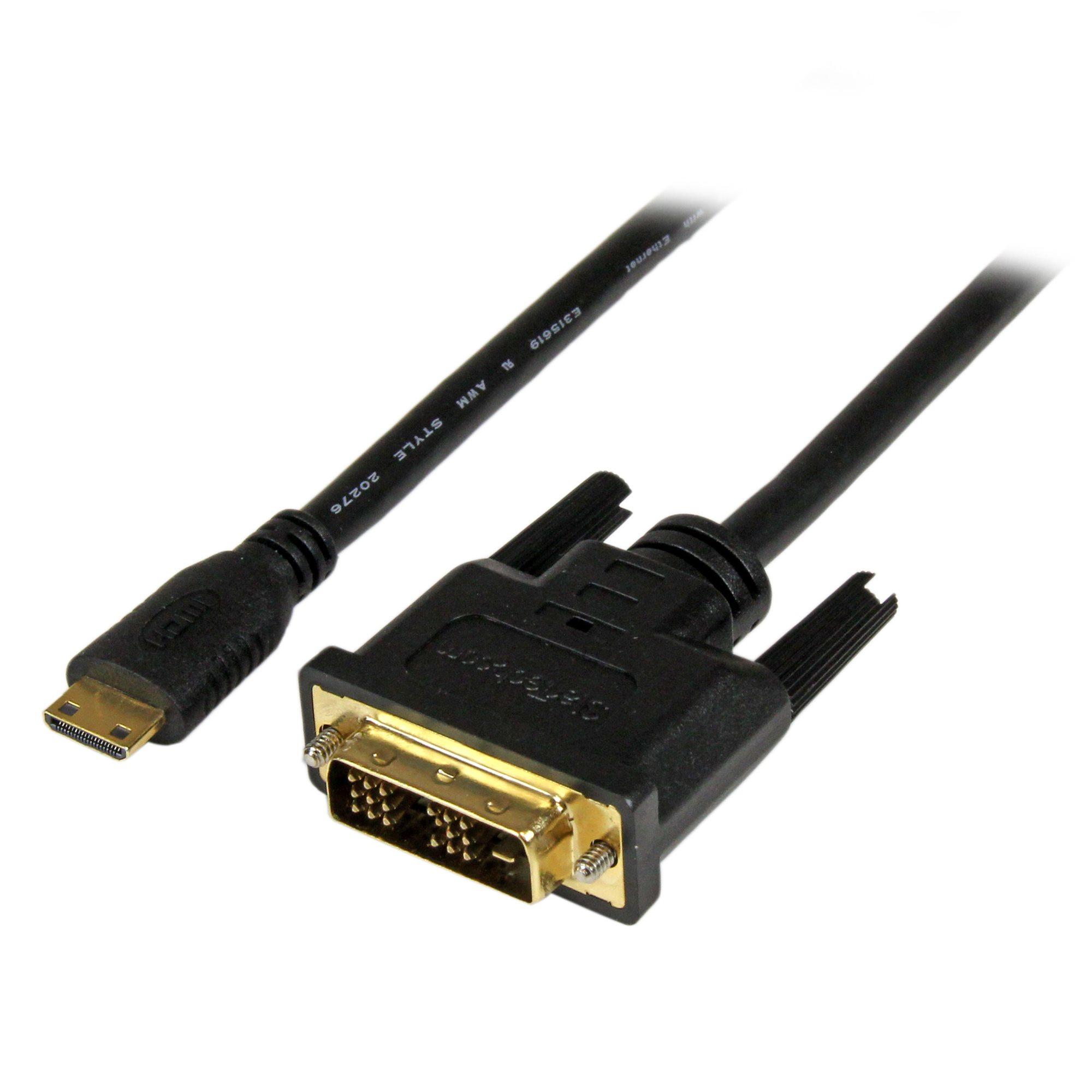 StarTech.com Cavo Mini HDMI a DVI-D 3 m - M/M - Cavo adattatore - DVI-D maschio a 19 pin mini HDMI Type C maschio - 3 m - schermato - nero