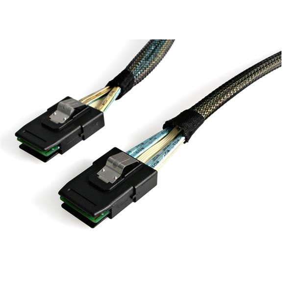 StarTech.com Cavo SAS SCSI seriale collegato 100 cm - Da 8087 a SFF-8087 - Cavo interno SAS - con Bande laterali - 4 vie - MultiLane Mini 4i 36 pin (P) a MultiLane Mini 4i 36 pin (P) - 1 m