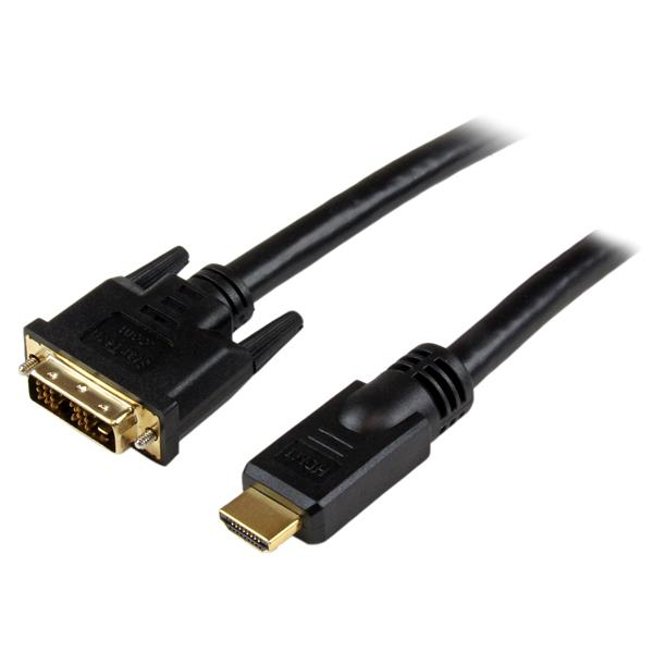 StarTech.com Cavo HDMI a DVI-D di 15 m - M/M - Cavo adattatore - HDMI maschio a DVI-D maschio - 15 m - schermato - nero