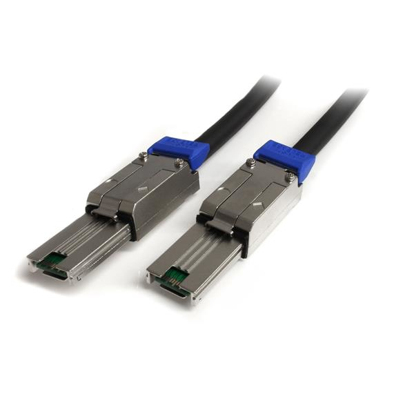 StarTech.com Cavo Mini SAS esterno 3 m - Serial Attached SCSI SFF-8088 a SFF-8088 - Cavo esterno SAS - Compatibile TAA - SAS 6Gbit/s - 4 vie - 26 pin 4x Shielded Mini MultiLane SAS (SFF-8088) (P) a 26 pin 4x Shielded Mini MultiLane SAS (SFF-8088) (P) - 3 m - chiusura aggancio - nero