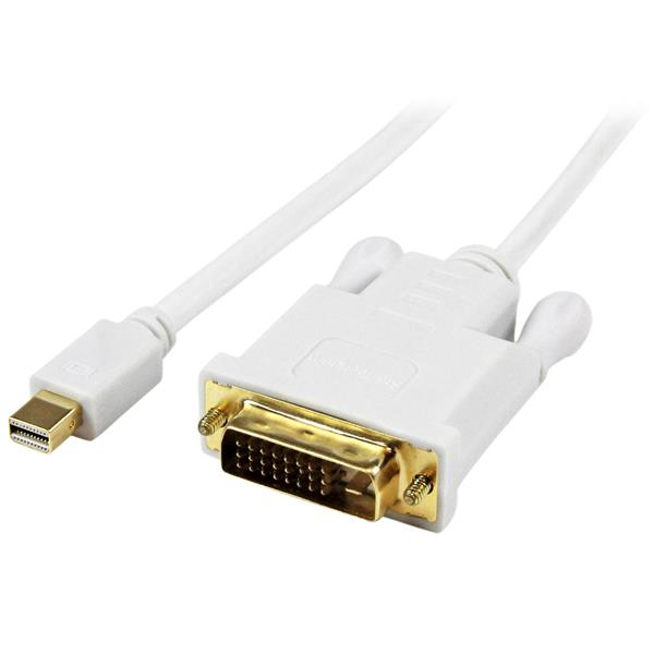 StarTech.com Cavo convertitore adattatore attivo Mini DisplayPort a DVI da 91 cm - mDP a DVI 1920x1200 - Bianco (MDP2DVIMM3WS) - Cavo DisplayPort - Mini DisplayPort (M) a DVI-D (M) - 90 cm - attivo - bianco