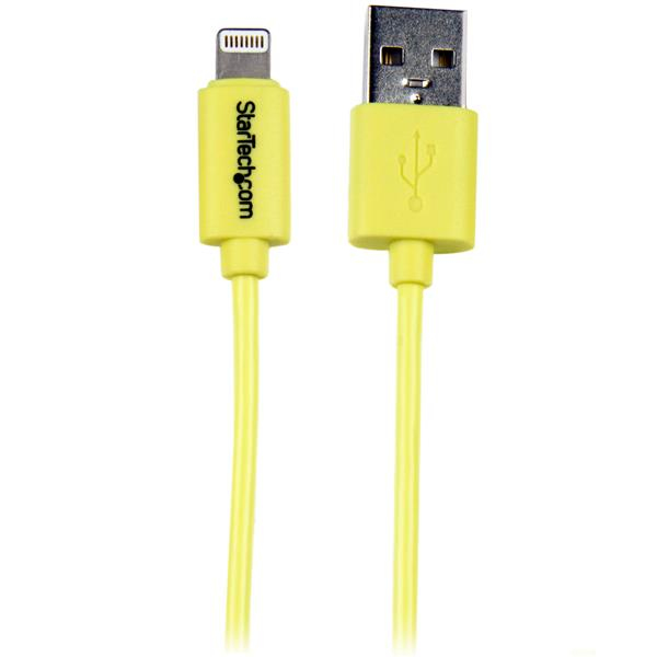 StarTech.com Cavo USB Apple® a connettore Lightning da 8 pin per ricarica e/o dati compatabile  iPhone 5 / Ipad air / Ipod da 1m - giallo - Cavo Lightning - Lightning maschio a USB maschio - 1 m - a doppia schermatura - giallo