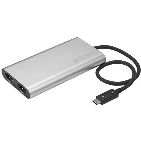 StarTech.com Adattatore Thunderbolt 3 a doppio monitor HDMI - Convertitore Thunderbolt a 2x HDMI - 4k 30hz - Adattatore video esterno - Thunderbolt 3 - HDMI - per P/N: TB33A1C