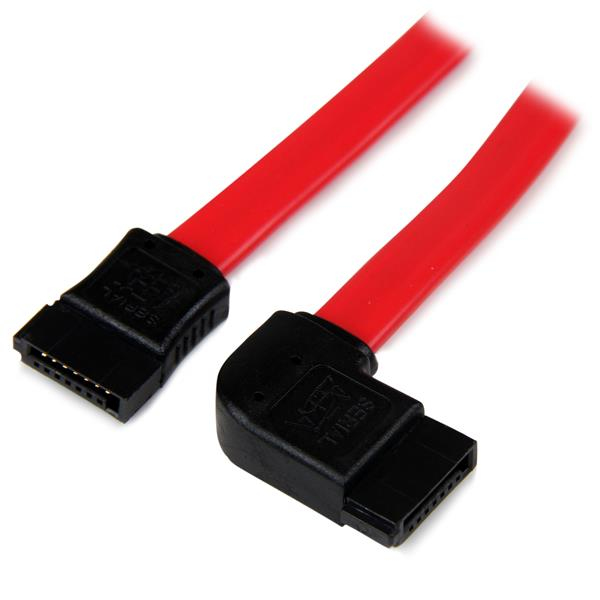 StarTech.com Cavo ATA seriale SATA a SATA con angolare sinistro 45 cm (SATA18LSA1) - Cavo SATA - Serial ATA 150/300/600 - SATA (R) a SATA (R) - 45.72 cm - connettore angolato a sinistra - rosso - per P/N: 25S22M2NGFFR, 25SAT22MSAT, S322M225R, SAT2M2NGFF25, SAT32M225, SAT32MSAT257